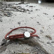 Rope Bracelet - Blue & Orange Zigzag