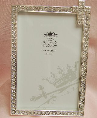 CHRISTENING COMMUNION BAPTISM DIAMANTE PHOTO FRAME 4"x6"