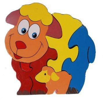 Farmyard Friends Wooden Jigsaw Set of 4 - Piggy, Cow, Sheep, Horse