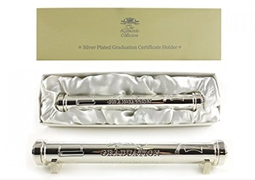 SILVER PLATED GRADUATION CERTIFICATE HOLDER