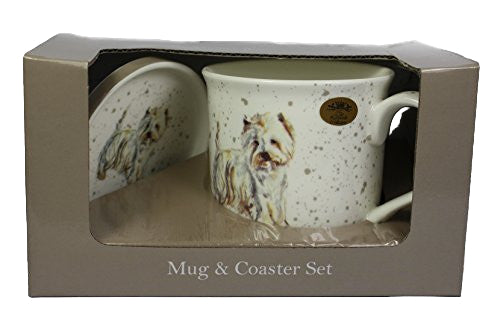 West Highland Terrier Fine China Mug and Coaster Set by Lesser & Pavey