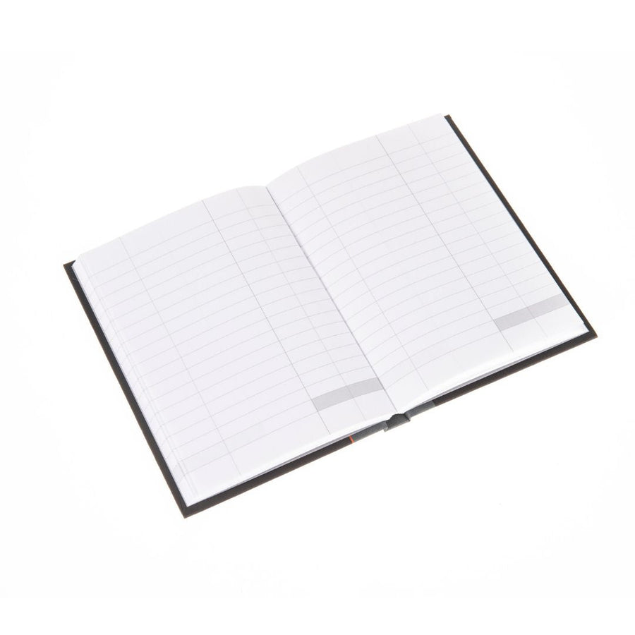 Ideal - A6 Cashbook Casebound  Single Cash - 192 Pages  - Black (411)
