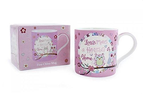 Love Makes A House A Home Fine China Mug in Gift Box Mugs Gifts
