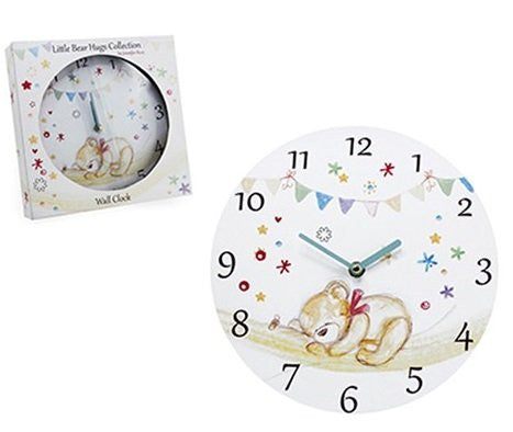 Little Bear Hugs Beautiful  Clock by Jennifer Rose Designs