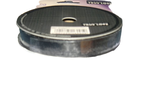 20m x 15mm WOVEN EDGE WEDDING ORGANZA RIBBON - BLACK
