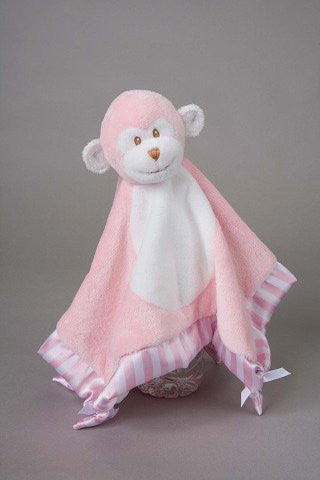 Plush Pink Monkey Lil Snuggler Baby Comforter