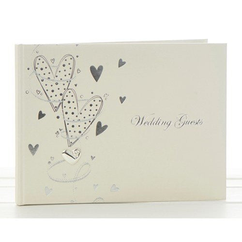 wedding hearts wedding guest book