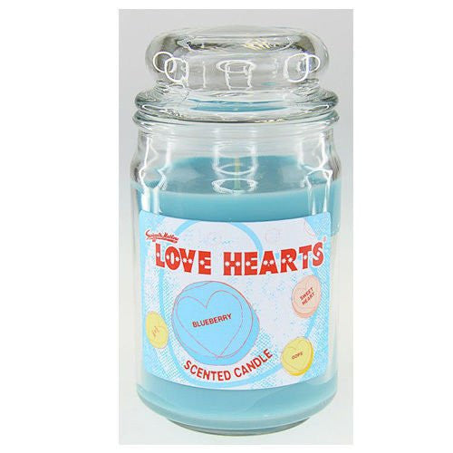 love hearts scented candle large jar blueberry