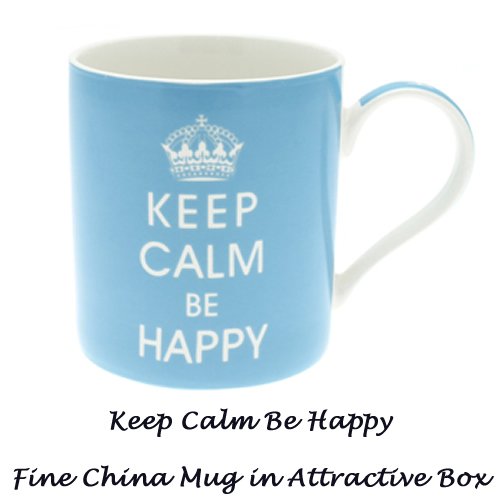 Keep Calm be Happy - Fine China Mug in Gift Box