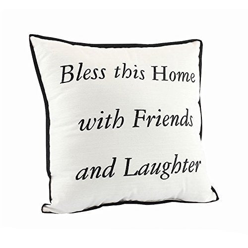Bless This Home With Friends and Laughter Cushion 30cm x 30cm