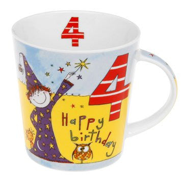 Rachel Ellen Design 4th Birthday Boys Mug