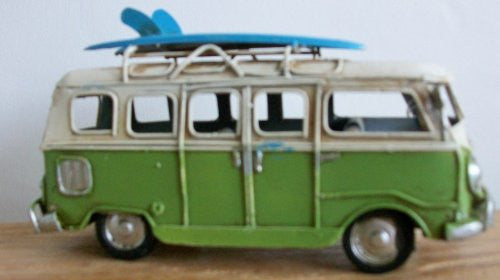 Camper Van Surf Board Ornament 16cm *Hand Painted*