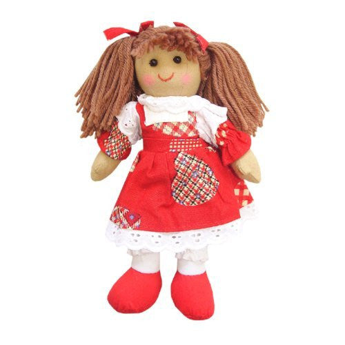 MINI HANDMADE RAGDOLL WITH LOVE HEART DRESS