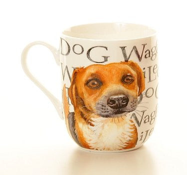 waggy tailed dog mug