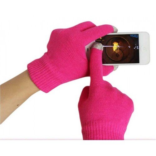 Designer Fashion Touch Glove / Smart Glove / Finger Glove / Screen Glove Winter Touch Screen Gloves / Capacitive Gloves For Capacitive Touch Screen Tablets and Smartphones (Light Pink)