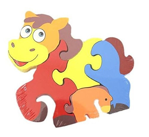 Wooden Toys - Farm Animal Wooden Puzzle - HORSE - ACKD60675.HORSE - Ackerman