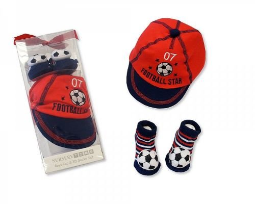 Baby Boys Cap and 3d Socks Set