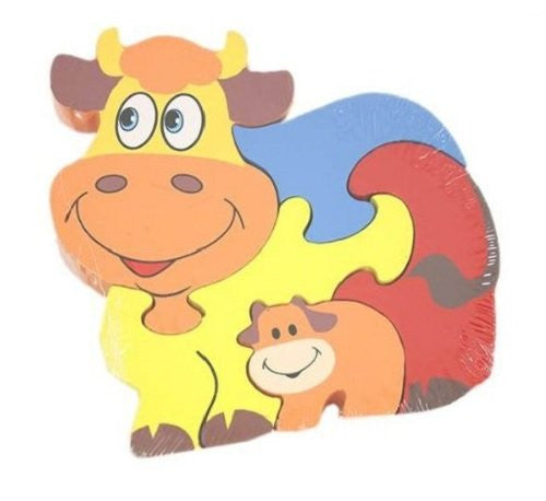 Wooden Toys - Farm Animal Wooden Puzzle - COW - ACKD60675.COW - Ackerman
