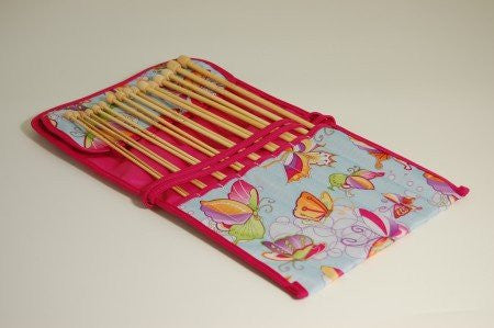 butterfly knitting kneedle wrap 8prs kneedles