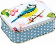 Jo Stockdale Blue Tit Small Rectangular tin 105 x 78 x 42mm
