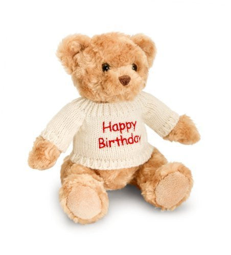 Keel Toys 20cm Happy Birthday White Bear Soft Toy
