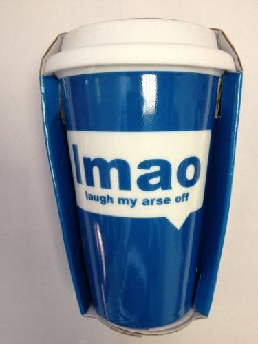 Travel Mug - Text Speak LMAO Laugh My Arse Off
