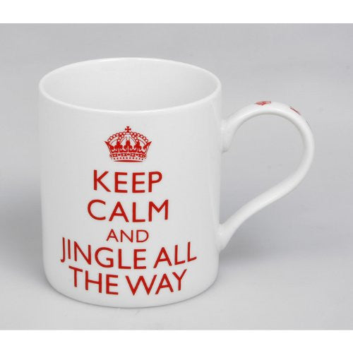 Keep Calm And Jingle All The Way Mug, Gift Boxed