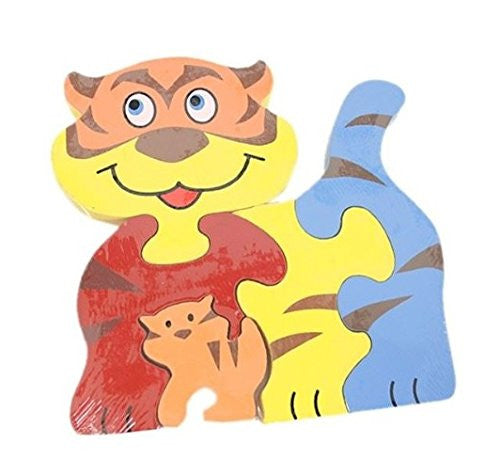 Wooden Toys - Wild Animal Wooden Puzzle - TIGER - ACKD60368.TIGER - Ackerman