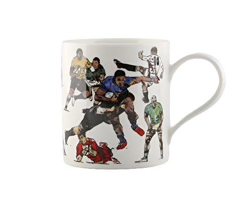 Julia Hook Design Rugby Sport Hobby Fine China Mug in Gift Box