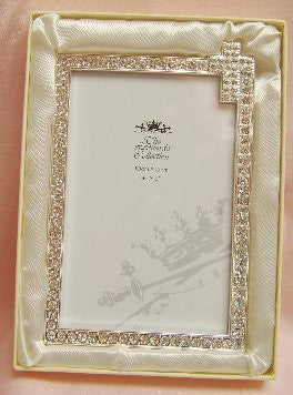CHRISTENING COMMUNION BAPTISM DIAMANTE PHOTO FRAME 4"x6"