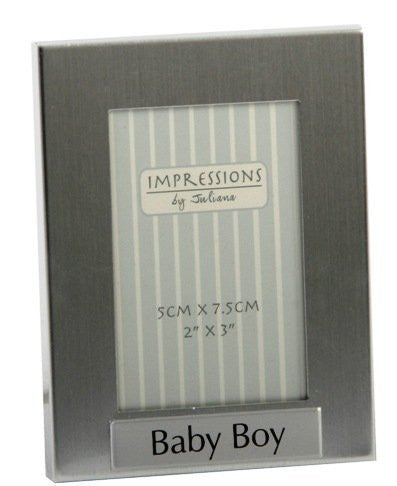 Silver Finish Baby Boy Photo Frame