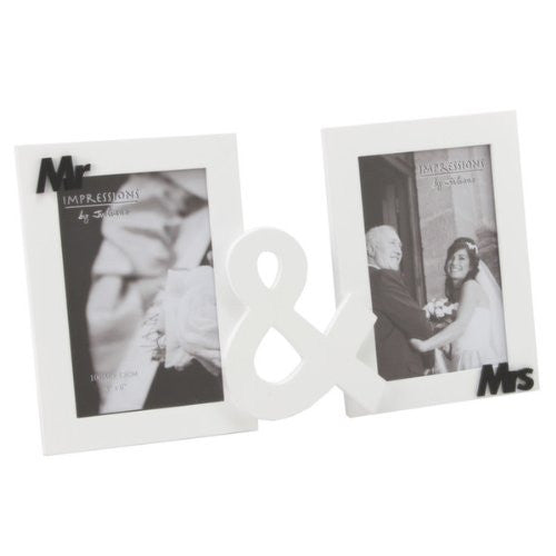 Mr & Mrs - Photo frame by Juliana white/Black MDF