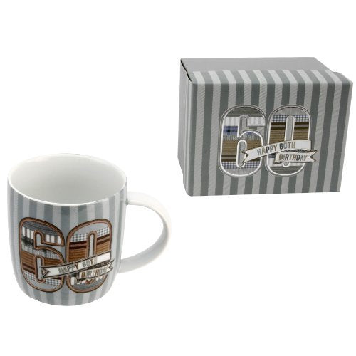 Denim Design Boxed 60th Birthday Mug