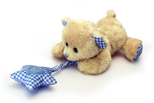 Keel Toys Cuddles Dangle Bear with sound Blue 30cm