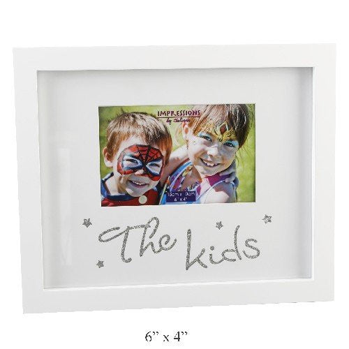 MDF Photo Frame with "The Kids" Cut out mount White