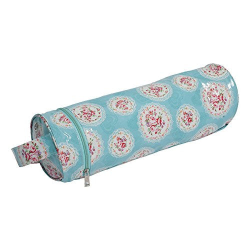 Hobby Gift Cameo Floral Design Yarn & Needle Holder Bag on Blue (14 x 14 x 44cm)