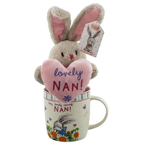 Lovely Nan Gift Mug and Bunny Gift Set