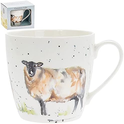 The Leonardo Collection  Country Life  Sheep Picture Mug, Fine China, Boxed