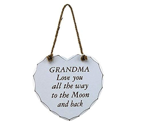 White Heart Sign: Grandma To The Moon and Back