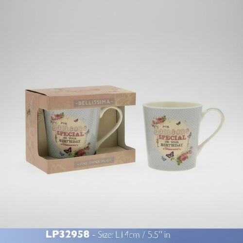 Bellissima Happy Birthday Mug Gift Box For Someone Special Vintage floral