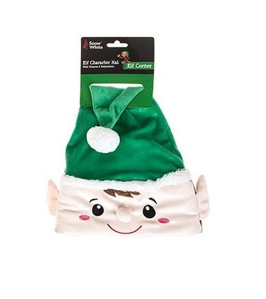 Luxury Christmas Hat - Green Elf Character Hat With Pom Pom & Embroidery - One Size