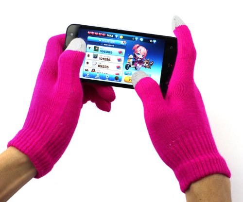 Designer Fashion Touch Glove / Smart Glove / Finger Glove / Screen Glove Winter Touch Screen Gloves / Capacitive Gloves For Capacitive Touch Screen Tablets and Smartphones (Light Pink)