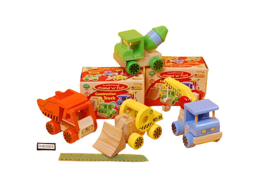 Traditional Wood 'n' fun Blue construction Truck