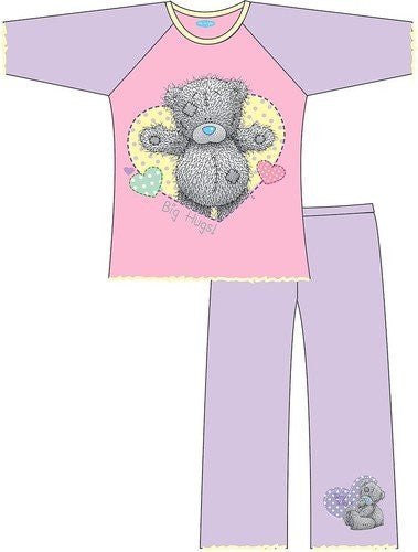 Me To You LILAC Tatty Teddy Bear Girls 2 Piece Pyjama Set - Size 2-3 Years - Long Sleeved Nightwear