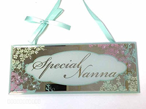 Gift For Nanna Nana Mirrored Plaque Silver Presents Ideas Mother's Day Birthday