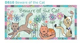 Peel & Sardine "Beware Of The Cats" Door Sign