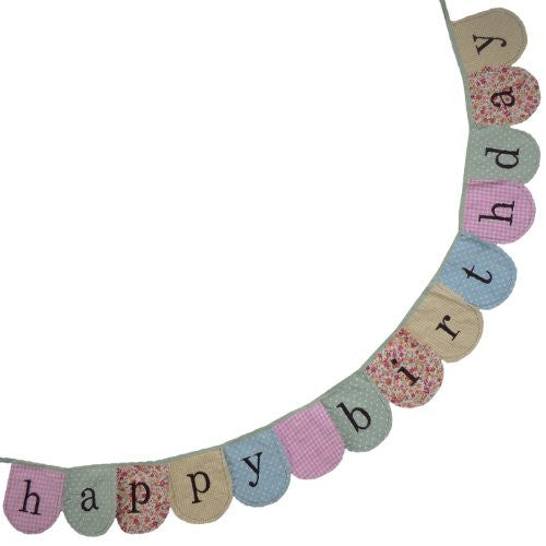 Bunting - Happy Birthday - Pink - 2m - Powell Craft
