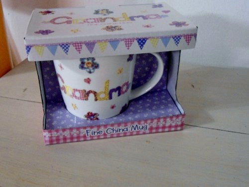 Fine China Mug "Grandma" Presented in a Gift Box - Design by Abigail Mill