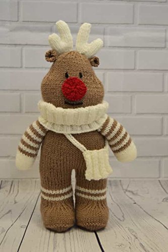 KNITTING PATTERN Festive Friends Reindeer Soft Toy From Knitting by Post