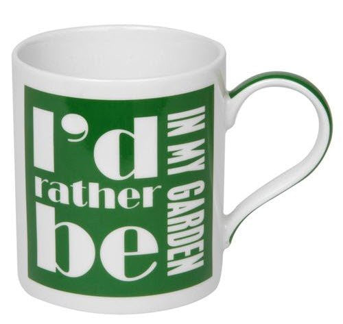 Fine China Mug in a box - I'd rather be in my garden